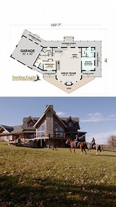 220 reactions | Tag someone who needs to see this! 鸞 • Cowboy Ranch Floor Plan • If you’re looking to build a home like this, give us a call 1-800-270-5025   • #Mansion #estate #luxuryhomes #luxurylifestyle #luxuryrealestate #luxuryhome #mansions #mansionhouse #luxurymansion #rustic #customhomes | Golden Eagle Log & Timber Homes | Facebook