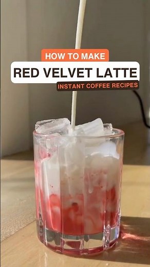 How to Make a Red Velvet Latte 🩷☕ | Frozen Dessert Drink for Summer