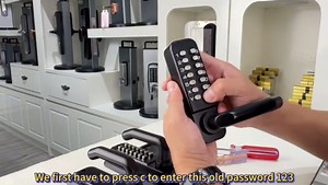 Keypad Smart Door Lock with Knob - 14 - Button Mechanical Keyless Entry Lock with Passage Function and Panel - Based Code Reset (209-white)