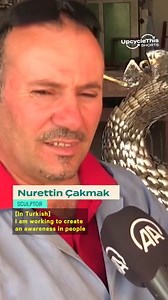 29K views · 54 reactions | This Turkish artist uses spoons and scrap metal to create one-of-a-kind sculptures  | NowThis Earth | Facebook