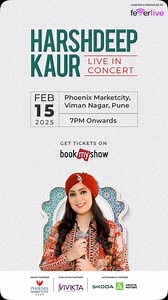 Harshdeep Kaur Live In Concert Date : 15th February, 2025 Venue: Phoenix Marketcity Tickets on @bookmyshow.live | 94.3 Radio One - Pune
