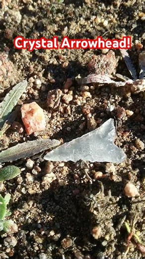 Beautiful crystal quartz arrowhead! #nativeamerican #artifacts #arrowhead #kumeyaay #history