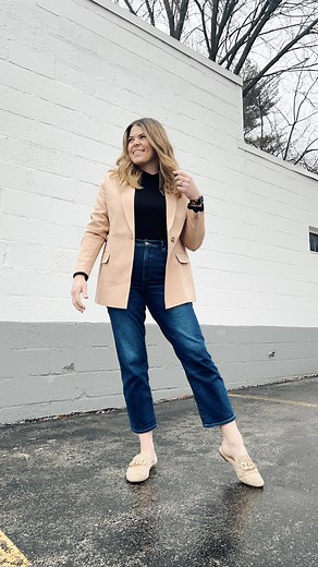 7K views · 25 reactions | Midsize work outfit inspiration featuring: a neutral blazer. This is a piece that you’re going to see EVERYWHERE this spring. Which ways your favorite? Everything linked on my stories and ltk 癩 #workoutfit #midsizestyle #neutralstyle #blazerstyle #springstyle neutral blazer, work outfit ideas, business casual outfits, spring work outfits, amazon blazer, trouser outfits, aesthetic outfits, size 12 outfits, working mom outfits | Erica Suckow | Facebook