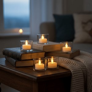 [Hot Item] Battery Powered Warm Light Flickering Flameless LED Tea Light Candles