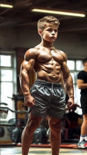 Ai young muscle kid!!#ai #shorts #aiart #gym