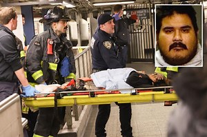 Straphanger hit by subway loses both her feet after boyfriend pushes her onto tracks during argument: cops