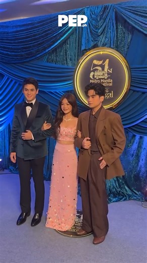 PEPalerts on Instagram: ""Ang haba ng hair ni Bianca!" as Bianca de Vera's two leading men, Dustin Yu and Will Ashley escort her on the blue carpet. #PEPCoverage #PEPGoesTo #MMFF2025 #51stMMFFGabiNgParangal #PEPat51stMMFFGabiNgParangal #PEPVideo"