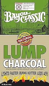 Bayou Classic 500-418, 18-lbs Bag Natural Lump Charcoal