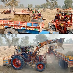70K views · 1.4K reactions | Two tractors are competing to fill identical trolleys | Fun Time | Facebook