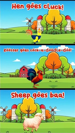 Count to 10 with Farm Animals Hen Rooster Sheep Goat Kids Song Cocomomo Kids TV #animalsounds