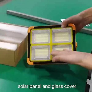 100w Solar Panel LED Flood Light Portable Outdoor LED Reflector Rechargeable Projector Floodlight Emergency Lights Camping lamp