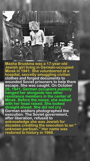 She Was 17 When She Started Fighting the Nazis — Alone | Masha Bruskina WW2