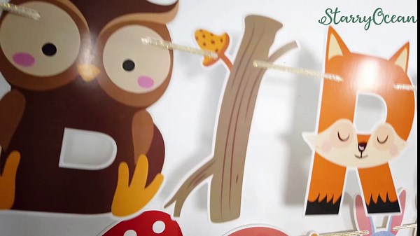 Woodland Happy Birthday Banner, Forest Animal Party Decorations, Wild One Banner for Kid Birthday, Woodland Baby Shower Sign, Woodland Friends Party Supplies