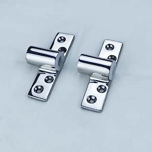 2Pcs Boat 316 Stainless Steel Oarlock Socket Side Mount Rowlock Socket for 1/2" Shank