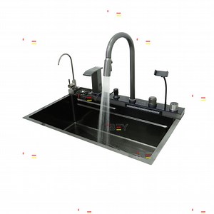 [Hot Item] Ibey Stylish 2025 Stainless Steel Smart Kitchen Sink with Hand Dryer