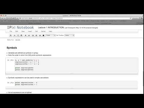 101 Introduction to Sympy