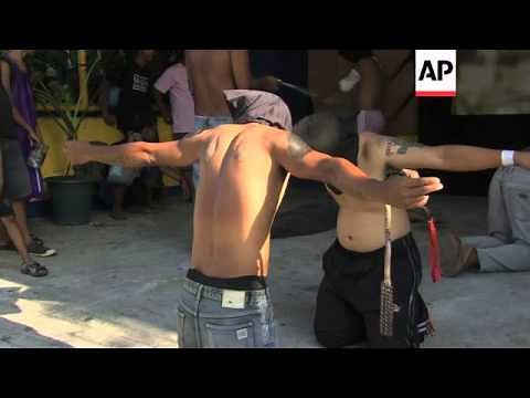 Devout Catholics observe Maundy Thursday through self flagellation
