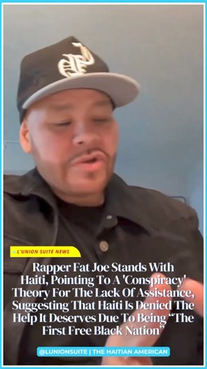 5.4K views · 174 reactions | Rapper @Fatjoe stands with #Haiti, shedding light on a ‘conspiracy’ theory for the lack of assistance, attributing it to Haiti’s being “The First Free Black Nation.”  He urges fellow artists like Zoey Dollaz and Wyclef, along with all #Haitians, to unite for a humanitarian effort to aid Haiti. #lunionsuite #haitianamerican #fatjoe #portauprince | The Haitian American | Facebook