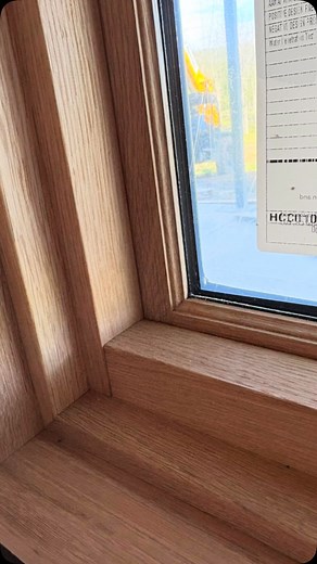 It’s all in the details: Marvin Ultimate casement push-out & double hung windows, Extruded aluminum clad casing & sill, White Oak interior, 2605 Coconut cream exterior, and an incredible installation. | HomeChoice Windows & Doors
