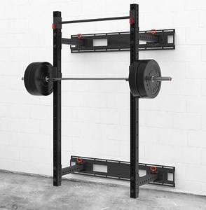 [Hot Item] Commercial Gym Fitness Equipment and Home Strength Machine Foldable Squat Rack Includes Sandwich Hooks