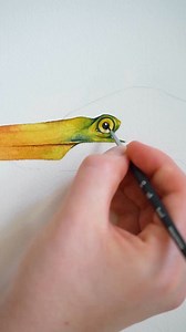 Watercolor Egret painting | Painted Wing