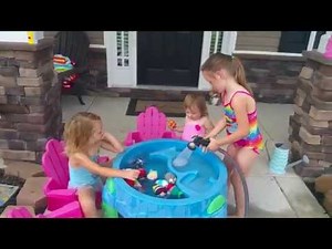Kids Playing with Water Table and Having party
