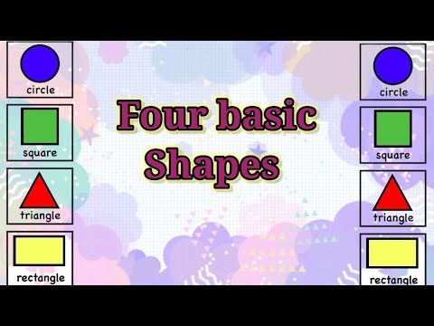 Shapes | Four basic shapes | Learn shapes | Preschool learning | Nursery rhymes and videos