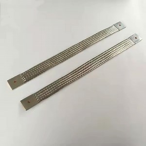 [Hot Item] Flexible Tinned Copper Braid Braided Ground Wire Copper Grounding Braid China Manufacturer