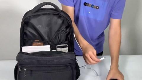 MATEIN Laptop Backpack with Lunch Box, 18 Inch Gray Mens Work Backpack for Office Commute College, Personal Item Insulated Lunch Work Bag for Traveling, Heavy Duty Travel Back Pack with Luggage Strap