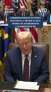 2.4K views · 39 reactions | La corrispondente della NTD dalla Casa Bianca, Iris Tao, ha raccontato al presidente Donald Trump, durante la riunione di gabinetto del 26 agosto, di come è stata rapinata e aggredita con una pistola fuori dal suo appartamento di Washington nel gennaio 2023. | The Epoch Times Italia | Facebook
