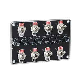 [Hot Item] Automotive Parts Supplier 12V-24V Waterproof 8 Toggle Truck Bus 12V Switch Panel