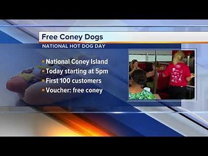 National Coney Island is giving away free hot dogs for National Hot Dog Day