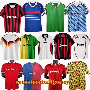 [Hot Item] Custom Vintage Football Shirts Polyester Fabric Retro Classic Clothing Men S Football T-Shirts Wholesale Replica Football Jerseys Soccer Jerseys