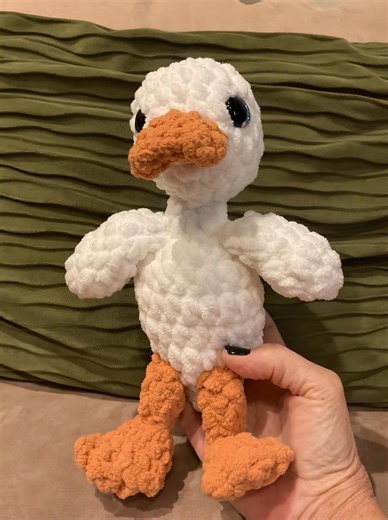 Puddles the Duck Plushie - Handmade Crochet Duck Stuffed Animal - Etsy