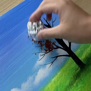 Autumn Oak Tree Acrylic Painting | Painting Skills