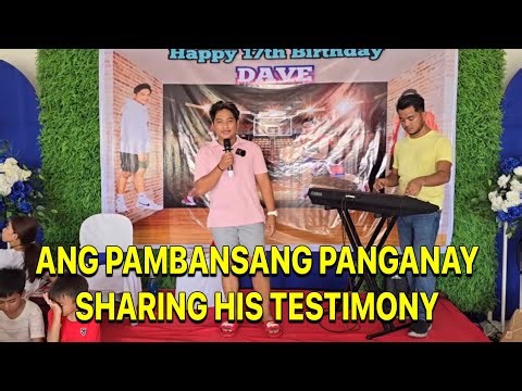 DAVE SHARE HIS TESTIMONY.GAGAMITIN NG DIYOS ANG BATANG ITO.