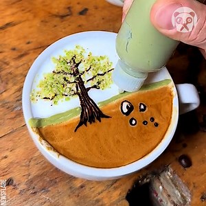 86K views · 553 reactions | Satisfying coffee artwork | Creative Panda | Facebook