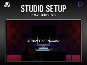 Animated Twitch Stream Screens – Dark Studio Setup, Chill Vibe (digital Download) - Etsy UK