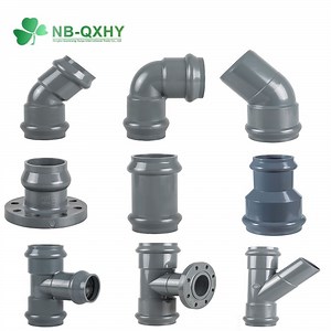 [Hot Item] DIN Standard Plastic PVC Tube Pn10 Plumbing Coupling 4 Way Y-Tee Lateral Cross UPVC Elbow Union Cap Clamp Pipe Fitting Made in China Price