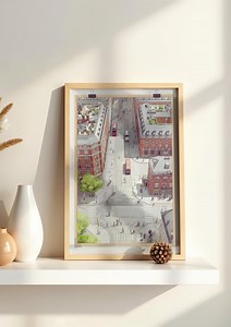 London Street Scene Print Set | European City Illustration (digital Download) - Etsy Canada