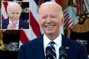 Grinning Biden says ‘setbacks are unavoidable’ in first appearance since Kamala Harris’ election flop, blows kiss to outgoing team