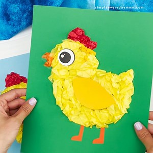 83K views · 479 reactions |  Chick Tissue Paper Craft ✂️ Get the template on the blog | Simple Everyday Mom | Facebook