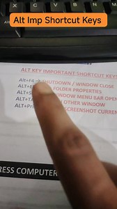 20K views · 177 reactions | Alt Keys Important Shortcut Keys #fblifestyletylechallange #progresscomputer #excelshortcuts #EducationForAll #education | Progress Computeredu | Facebook