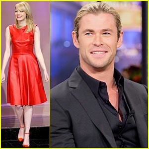 Emma Stone & Chris Hemsworth: ‘Tonight Show’ Guests!