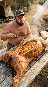 1.1M views · 7.1K reactions | The ultimate BBQ crossover! 勞 Whole roast cow stuffed with spicy Jollof Rice. Who’s grabbing a plate? 數 #jollofrice #BBQGoals #outdoorcooking #MeatLover #FoodReels #WholeRoast #foodie | Fat Belly Chef | Facebook