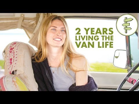 Van Life - Young Woman Living in a Van as Full-Time Tiny Home