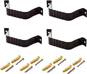 VYH Downspout Adapter Gutter Downspout Strap 2x3 Leader Strap 2x3 4pcs (Brown)