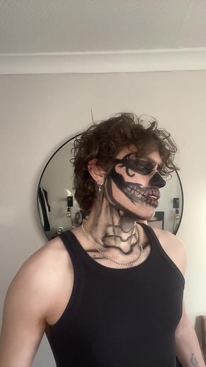 Men's Skull Halloween Makeup Tutorial