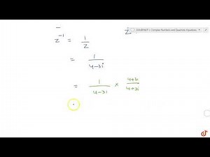Find the multiplicative inverse of the complex number `4 - 3i`...