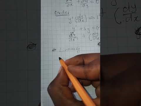 Classification Of Differential Equations (Type, Order & Linearity)